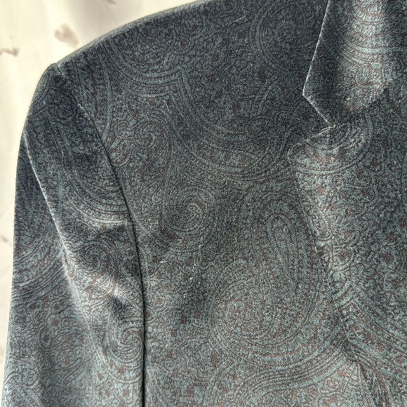 Tommy Hilfiger Velvet Paisley Blazer Sport Coat Evening Wear Lined Cotton Sz 48R - Picture 3 of 14